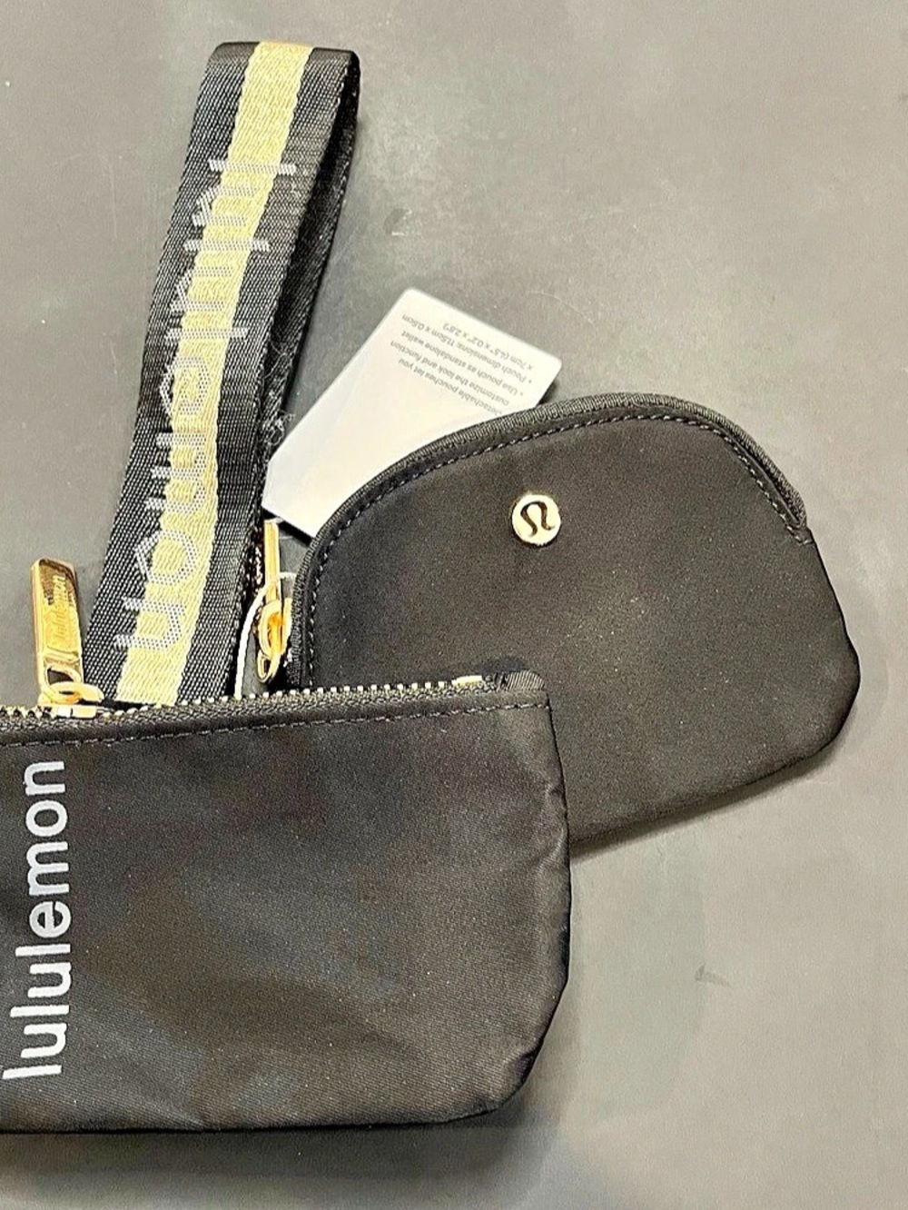 lululemon Dual Pouch Wristlet in Black NWT